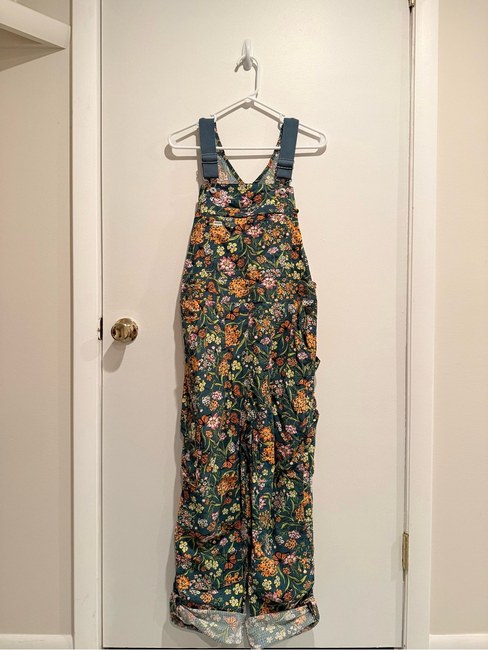 Duluth Trading Co. Heirloom Gardening Overalls in Green Monarchs - Picture 2 of 5